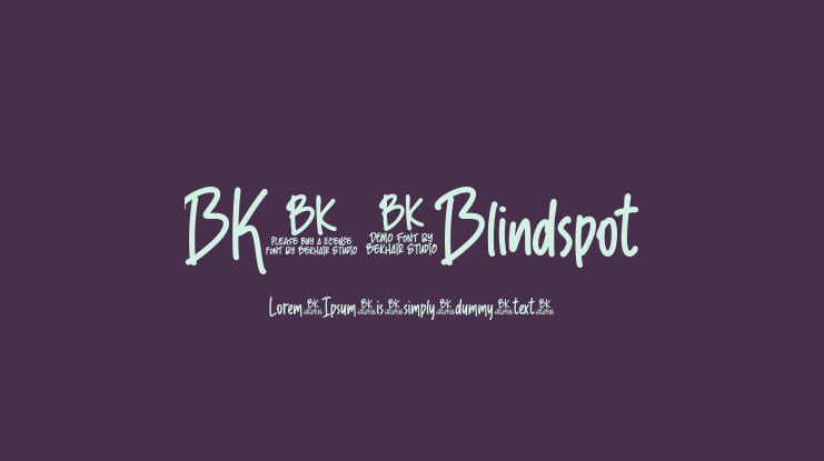 BKR Blindspot Font