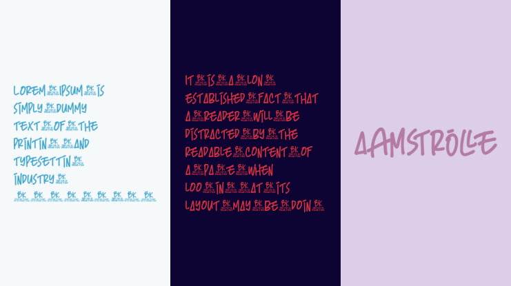 BKR Amstrolle Font