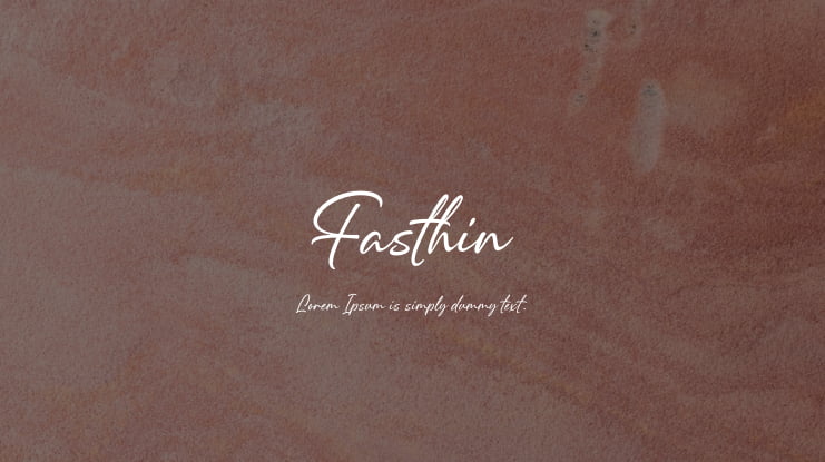 Fasthin Font