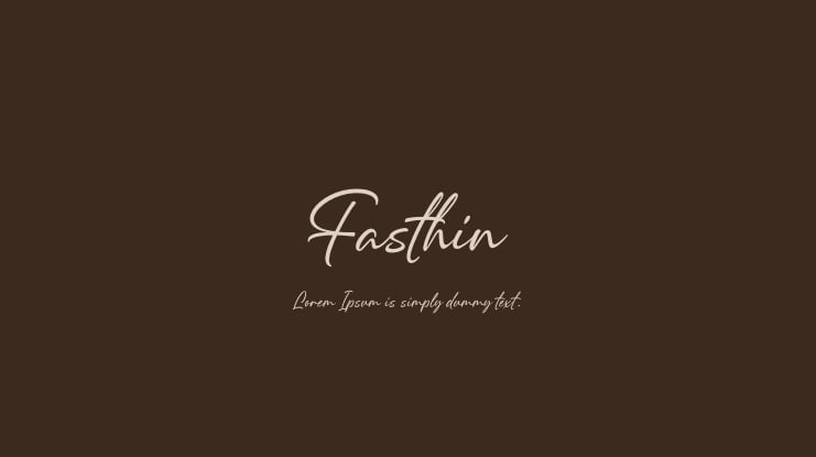 Fasthin Font