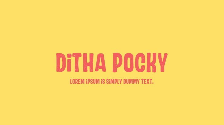 Ditha Pocky Font