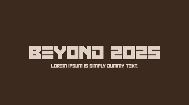 Beyond 2025 Font Family