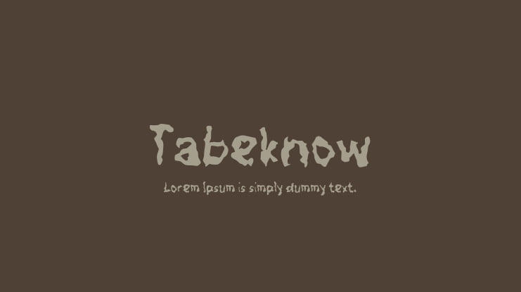 Tabeknow Font