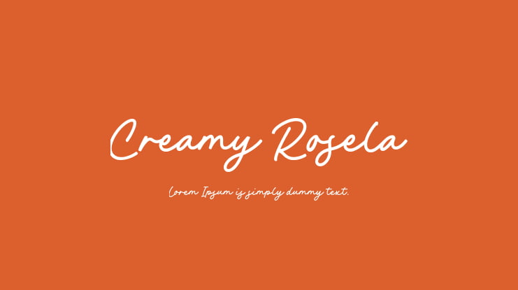 Creamy Rosela Font