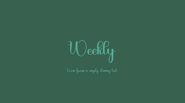 Weekly Font