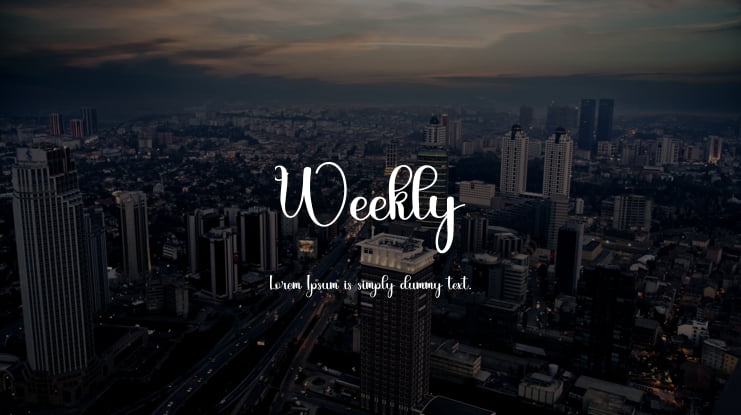 Weekly Font