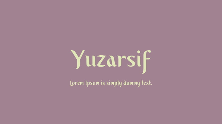 Yuzarsif Font