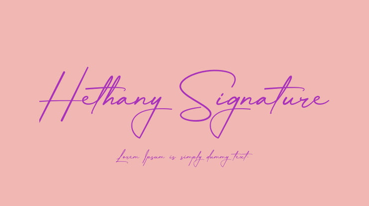 Hethany Signature Font