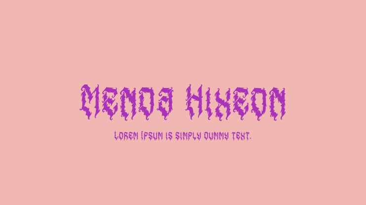 Menda Hixeon Font