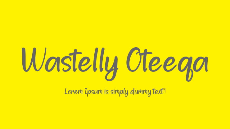 Wastelly Oteeqa Font