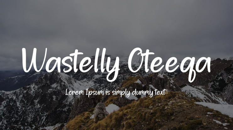 Wastelly Oteeqa Font