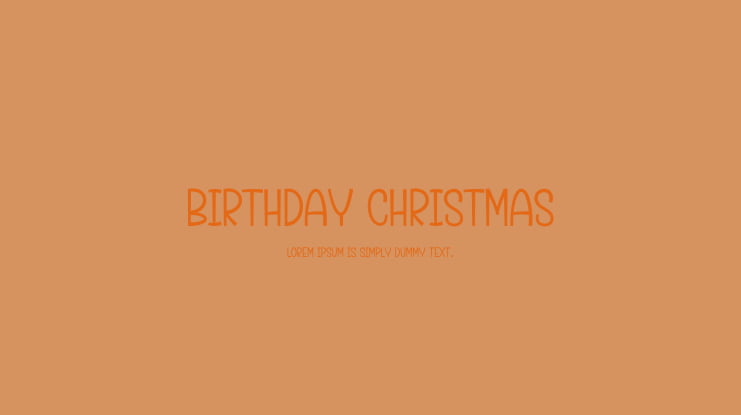 Birthday Christmas Font