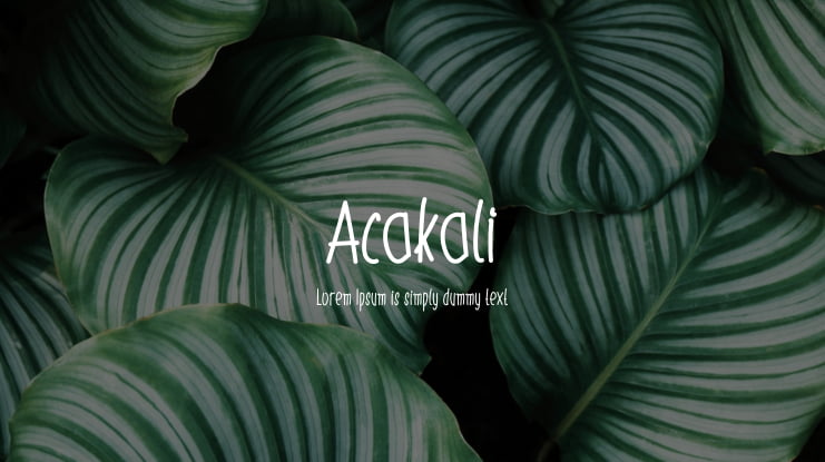 Acakali Font