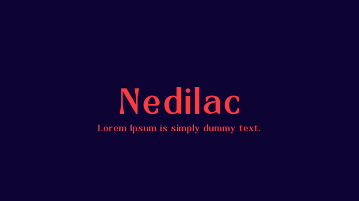 Nedilac Font