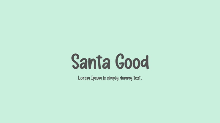 Santa Good Font