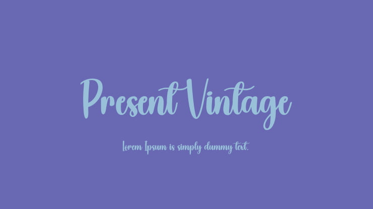 Present Vintage Font