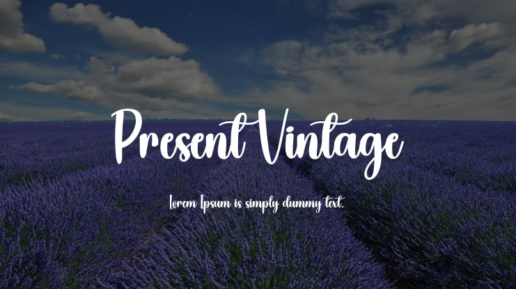 Present Vintage Font