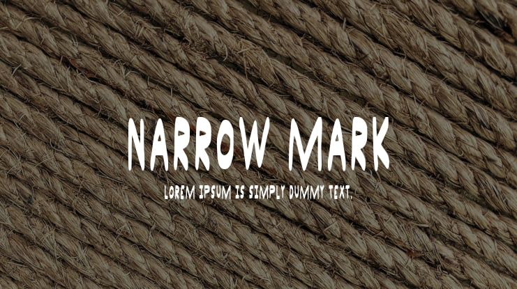 Narrow Mark Font