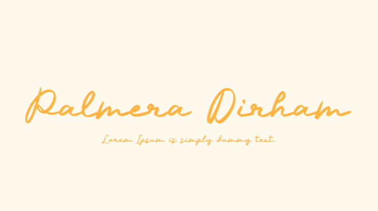 Palmera Dirham Font