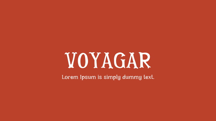 VOYAGAR Font