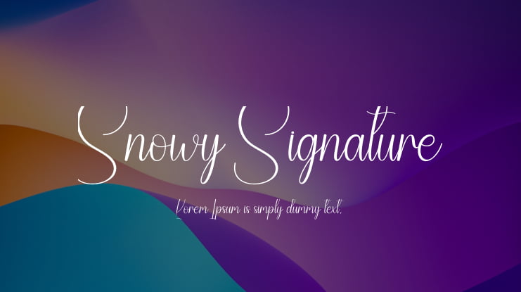 Snowy Signature Font