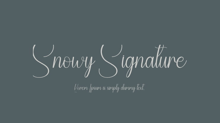 Snowy Signature Font