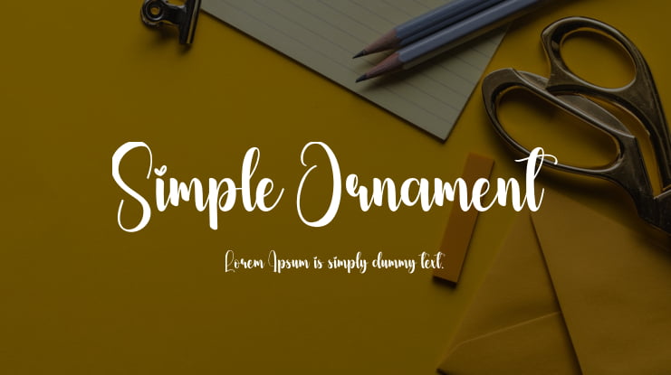 Simple Ornament Font