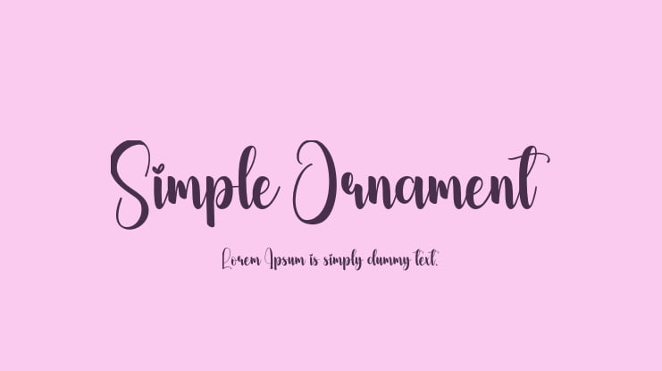 Simple Ornament Font