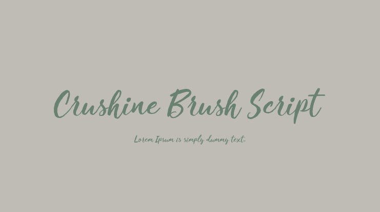 Crushine Brush Script Font