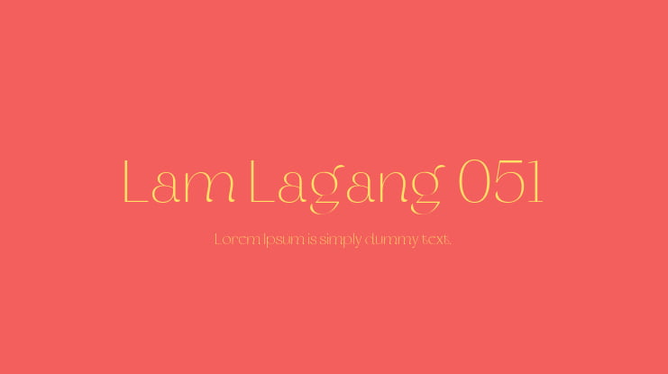 Lam Lagang 051 Font