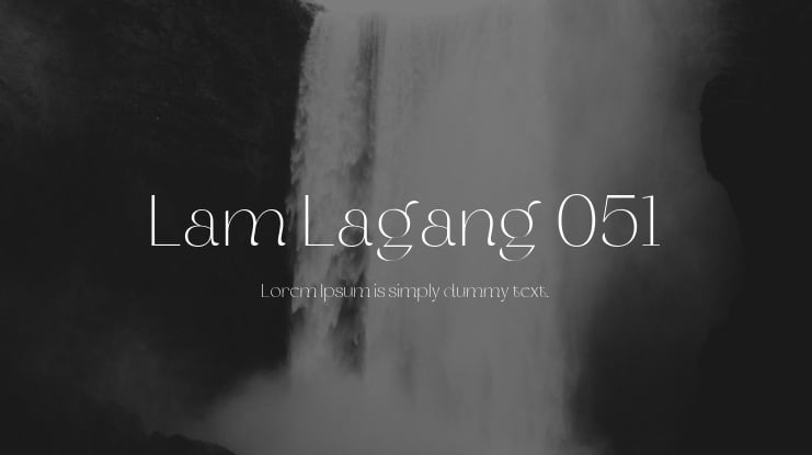 Lam Lagang 051 Font