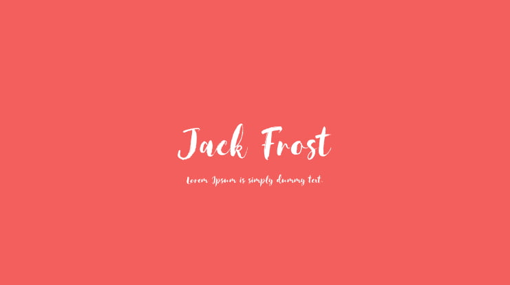 Jack Frost Font