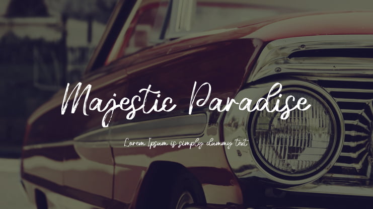 Majestic Paradise Font