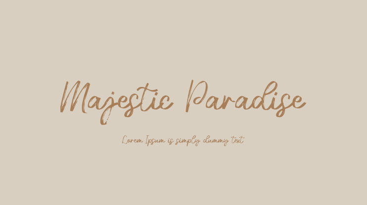 Majestic Paradise Font