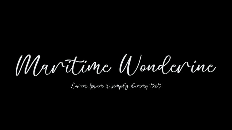 Maritime Wonderine Font