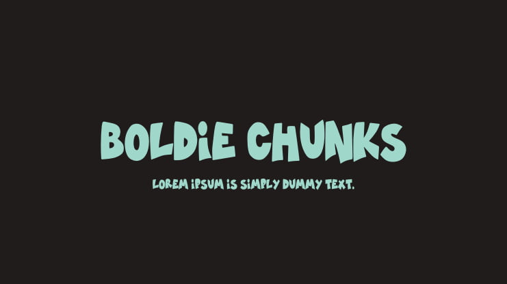 Boldie Chunks Font