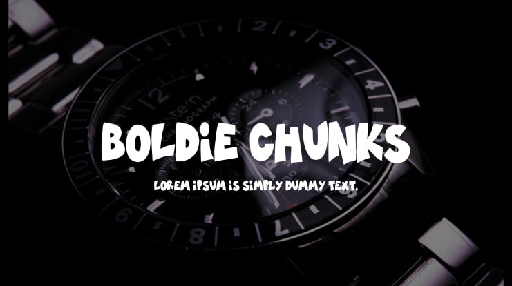 Boldie Chunks Font