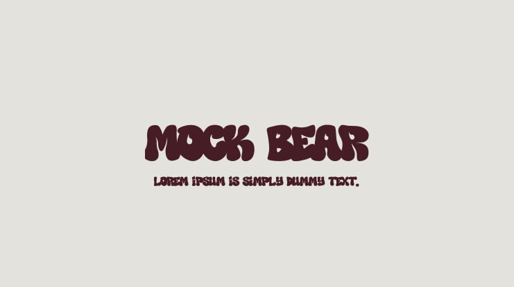 Mock Bear Font