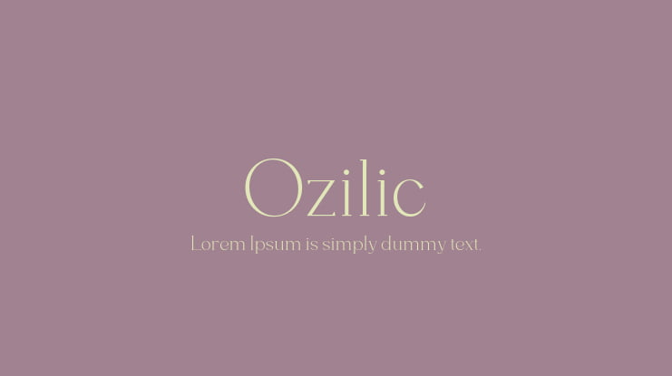 Ozilic Font Family