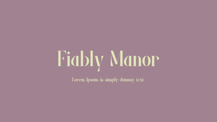 Fiably Manor Font