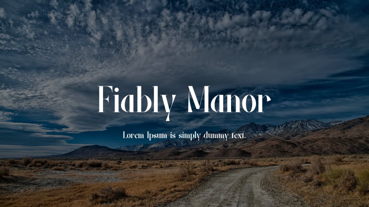 Fiably Manor Font