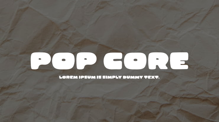 Pop Core Font