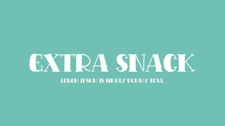 Extra Snack Font