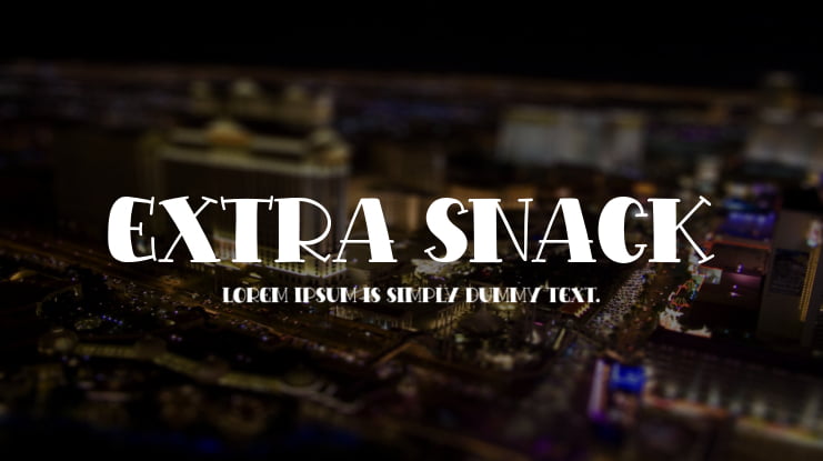 Extra Snack Font