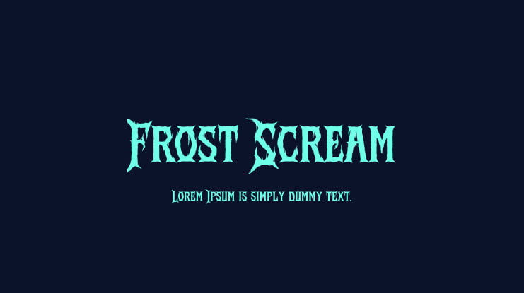 Frost Scream Font