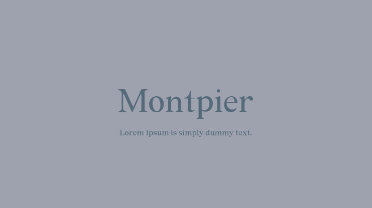 Montpier Font Family