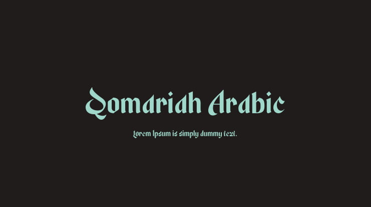 Qomariah Arabic Font