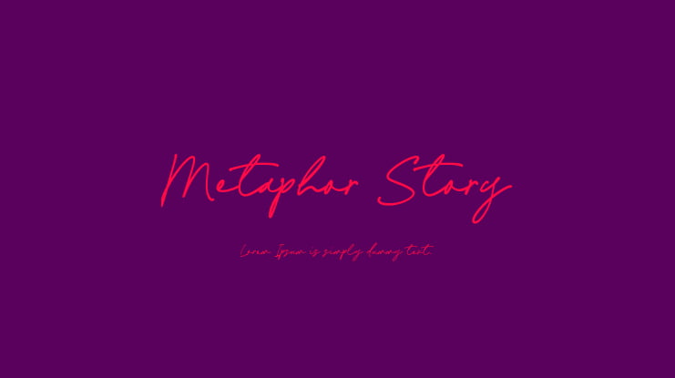 Metaphor Story Font