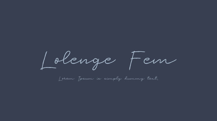 Lolenge Fem Font