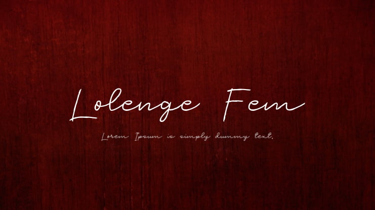 Lolenge Fem Font